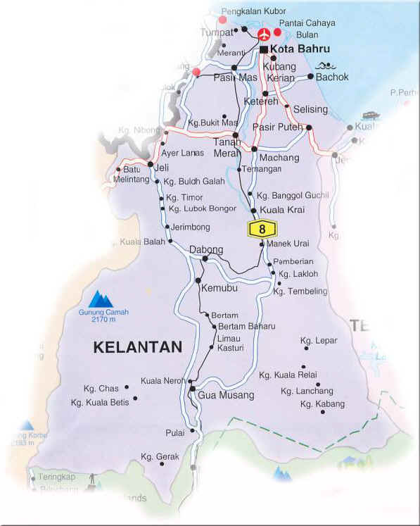 Kelantan - Malaysia Map Guide